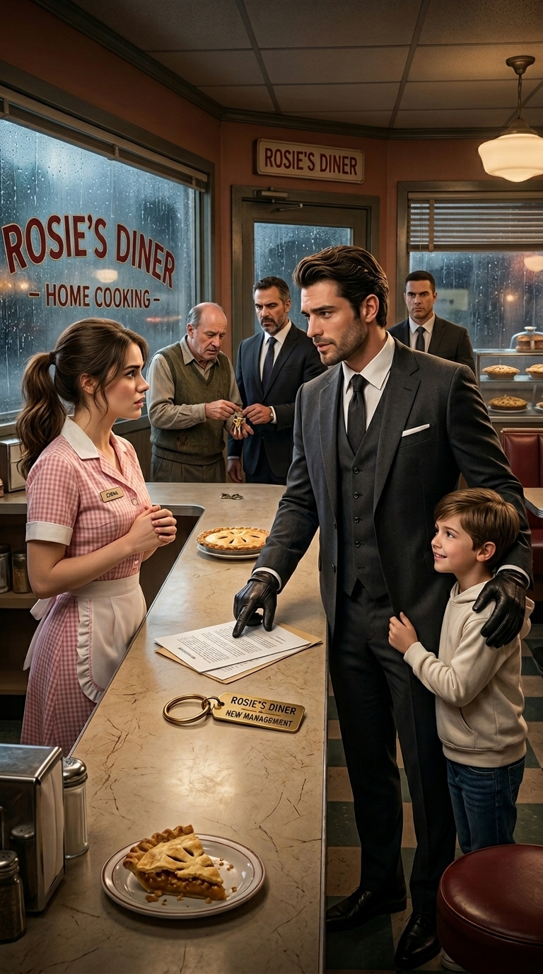 The Shy Waitress Fed a Lost Boy in the Rain—Then His Mafia Boss Father Bought Her Diner to Protect Her