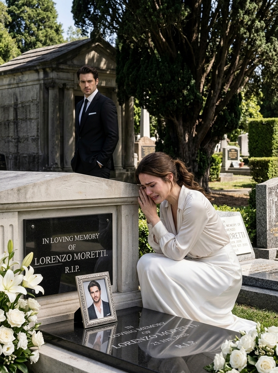 She Was Sobbing At The Mafia Boss’s Grave—Not Knowing He Was Alive, Watching Her From The Shadows