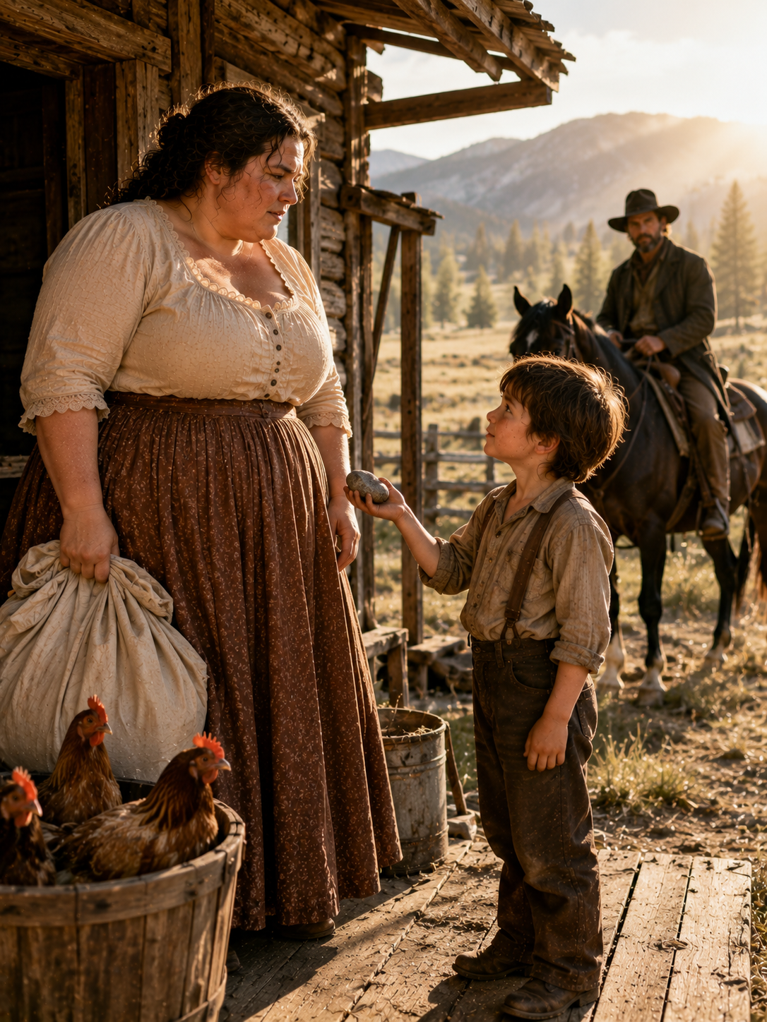 They Banished Her West With Three Starving Hens and a Collapsing Cabin—Then a Silent Boy Uncovered the Secret Buried Beneath the Soil