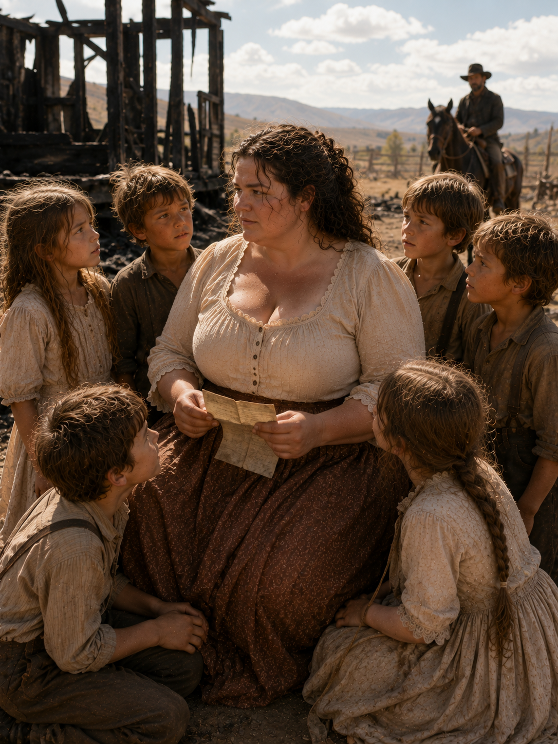 The Mail-Order Bride Came to Bury a Dead Stranger—Then Eight Children Revealed the Secret He Left Behind