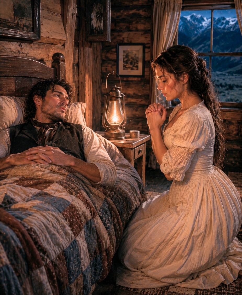 She Thought the Cowboy Was Asleep… But He Heard Every Prayer She Whispered