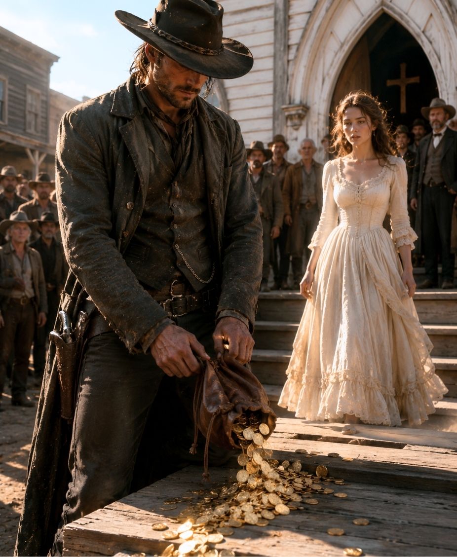 “She’s Yours Now,” The Town Said As They Sold Her Debt—Until A Quiet Mountain Man Changed Her Fate With Gold
