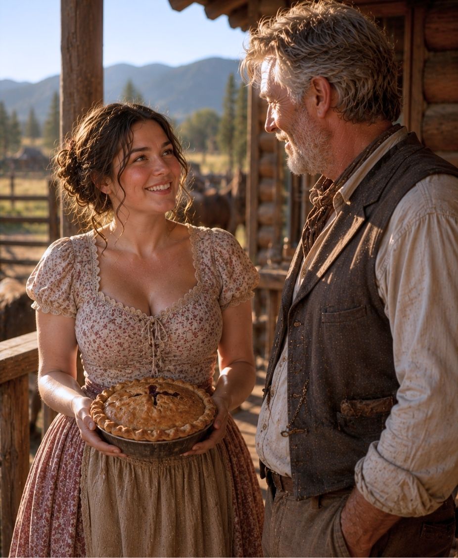I brought a pie to my widowed neighbor… and he smiled, “If I were twenty years younger… I’d marry you”