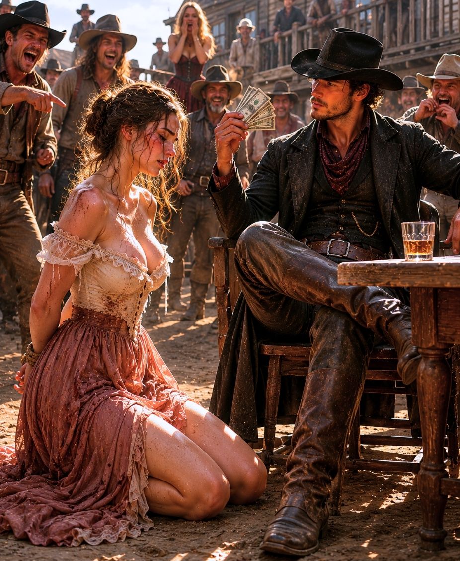 They Humiliated Her Before The Whole Town — Until A Lone Cowboy Paid $500 And Changed Her Fate