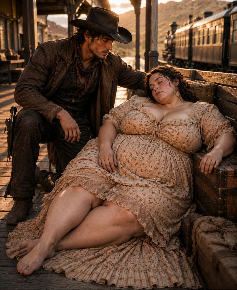 Abandoned at the Depot, The Obese Woman Slept Alone… Until a Cowboy Found Her