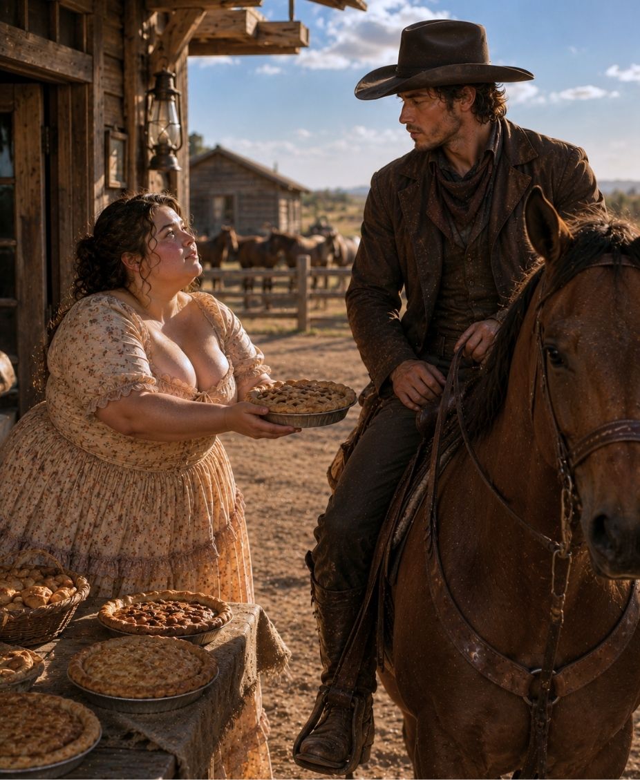 “Please Buy Just One Pie…”—The Silent Rancher’s Choice Changed the Overweight Woman’s Life Forever