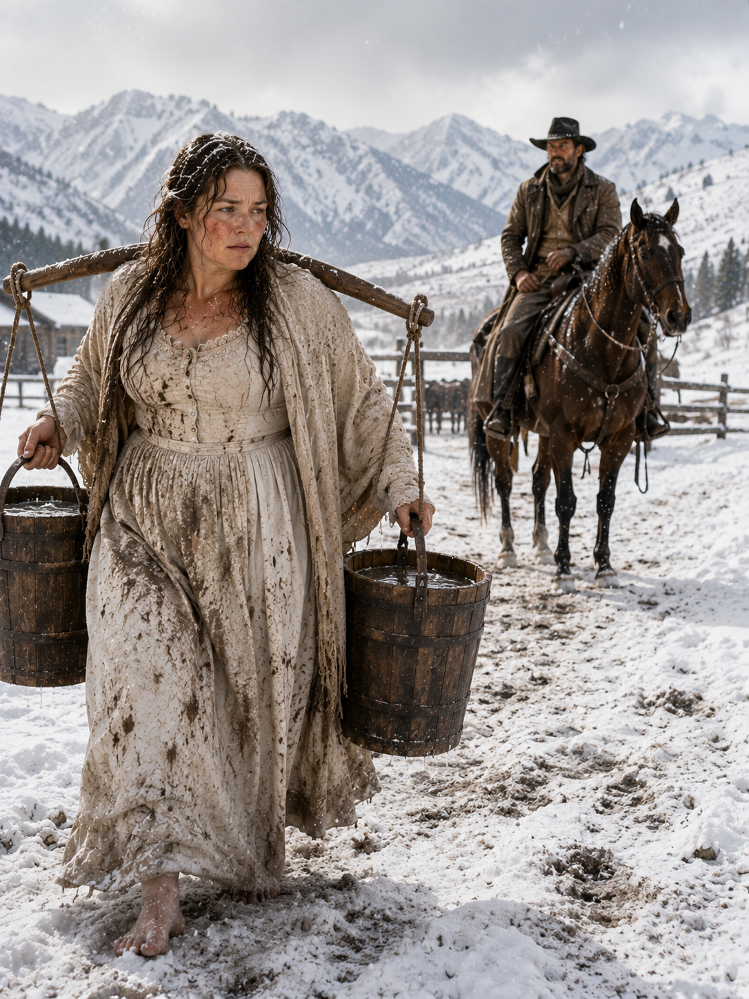 “Take the Children by Friday,” They Said—So She Walked Barefoot Through a Blizzard Until One Rancher Stopped His Horse