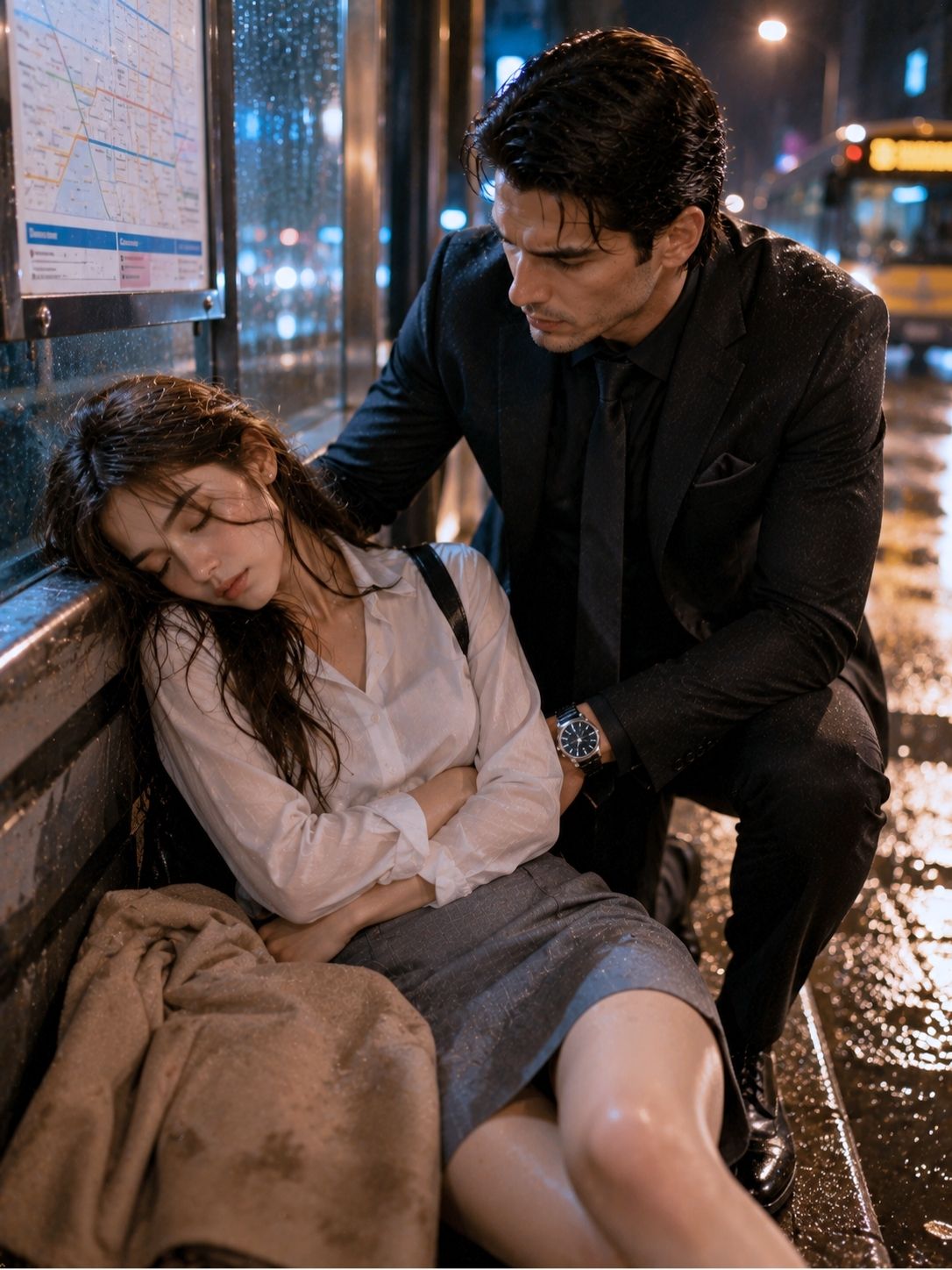 The Mafia Boss Saw Her Sleeping Alone At A Bus Stop—By Sunrise, She Had Found A Home
