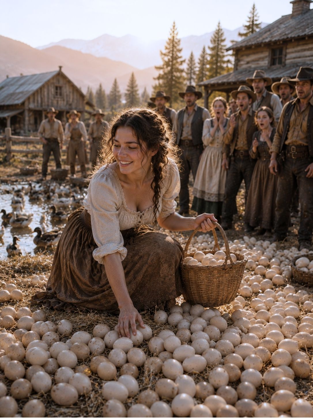 They laughed at her muddy duck pond — then eggs appeared all over the hill
