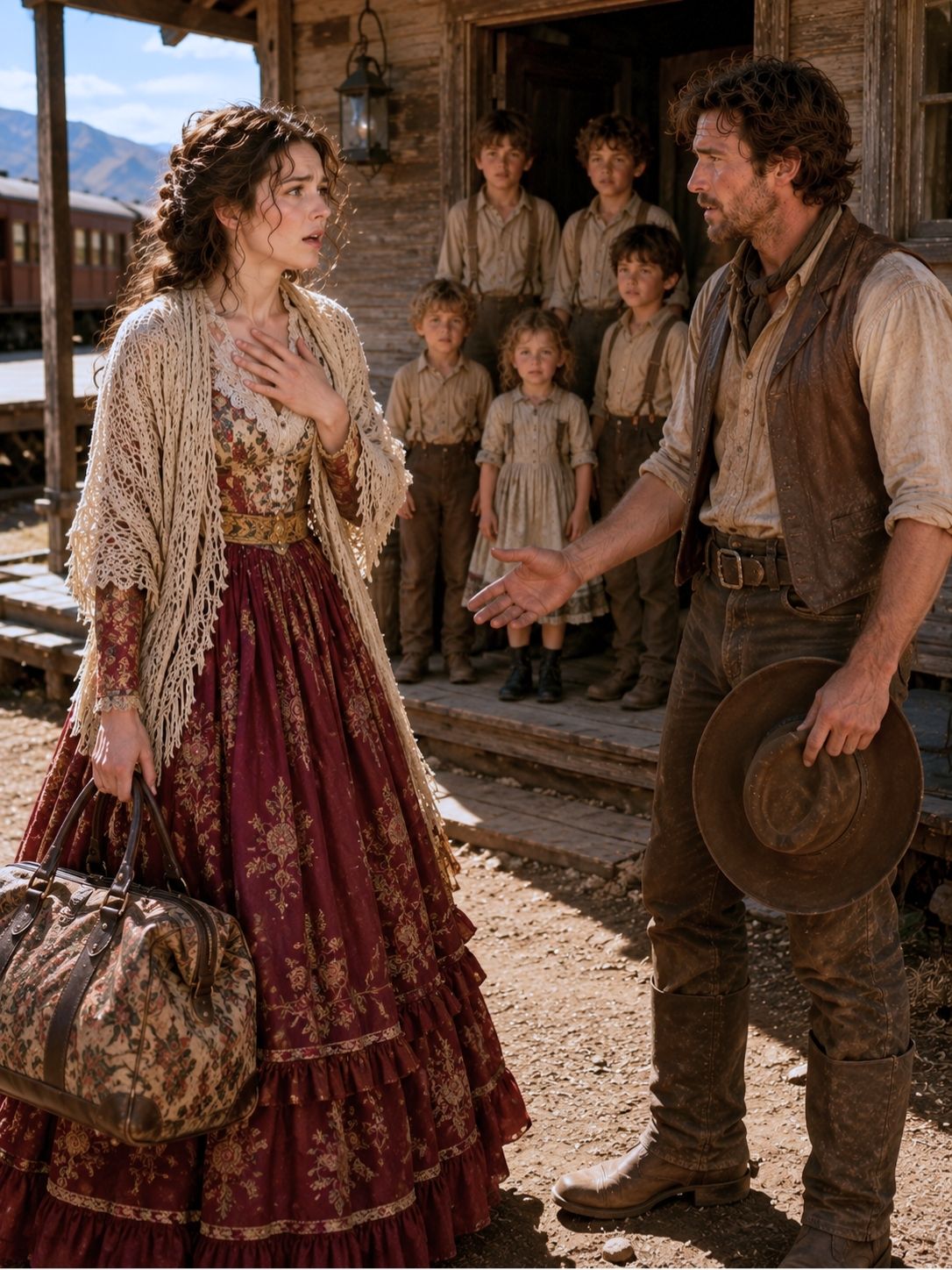 She came west to marry a stranger—he forgot to mention the five children waiting at the door