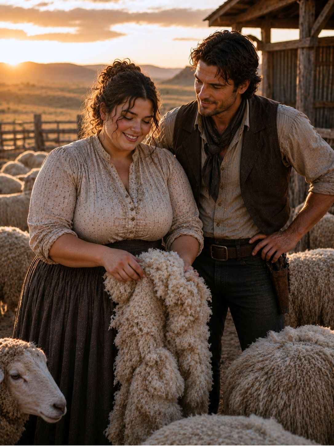 He married a plus-size woman for wool work—she transformed his failing ranch into a prairie empire
