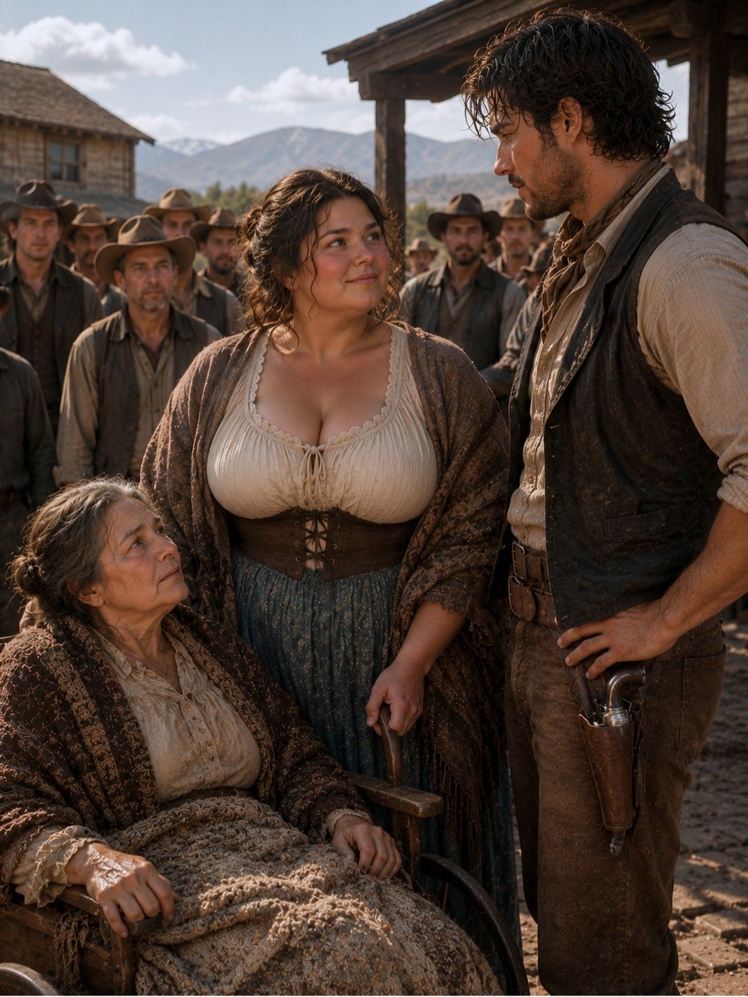 The mail-order bride arrived with her sick mother — the cowboy’s words left everyone stunned
