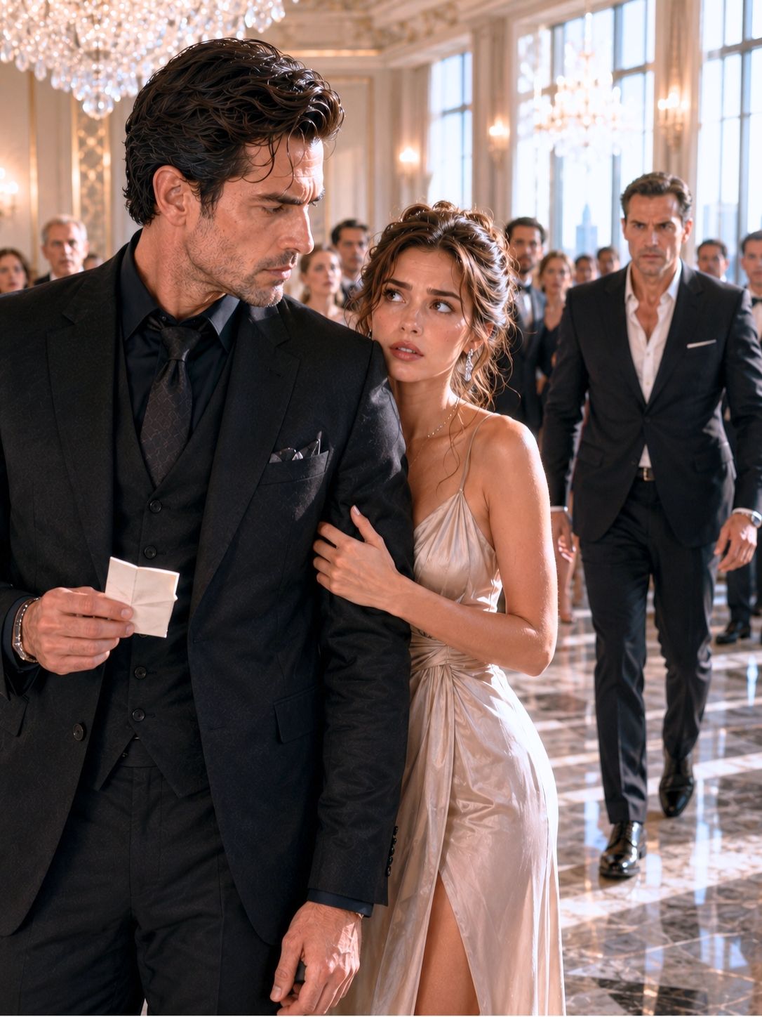 She Slipped the Mafia Boss a Note That Said “Don’t Leave Yet”—Then Her Ex Walked In to Kill Her, and the Boss Claimed Her as His Wife