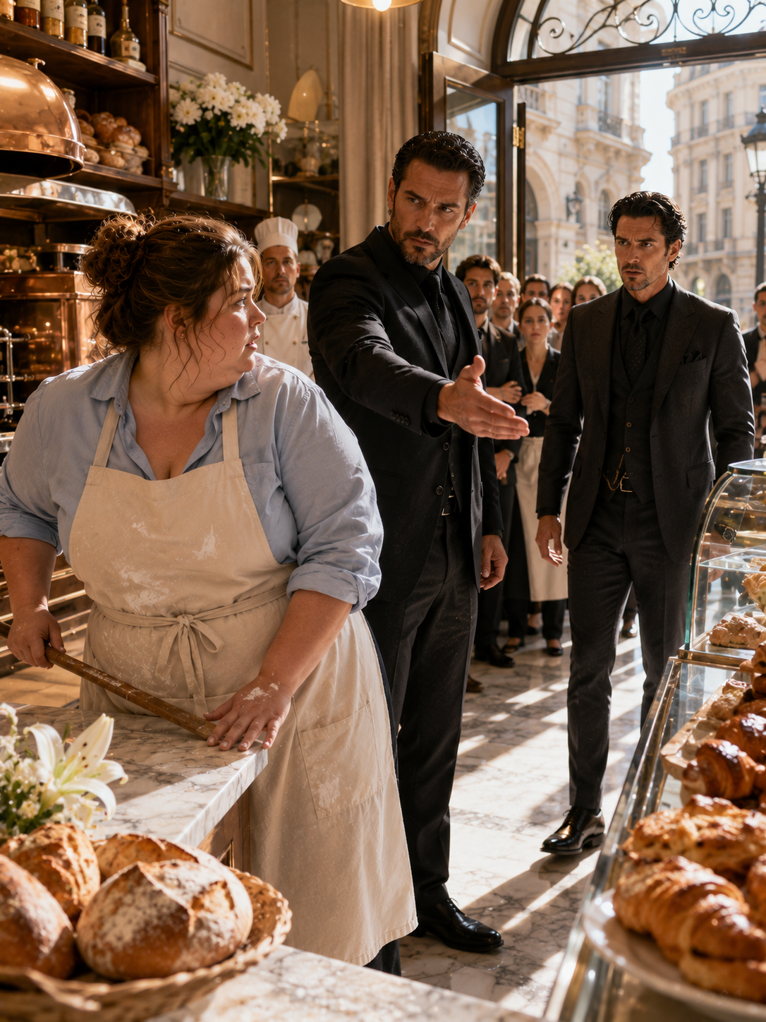 The Mafia Boss Walked In as His Capo Dragged a Plus-Size Baker Across the Kitchen Floor—One Look Changed Everything.