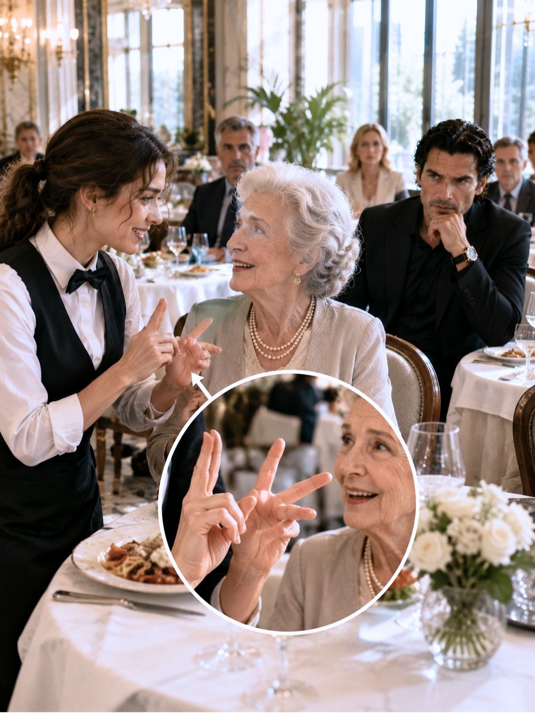 The Mafia Boss Ignored Everyone—Until the Waitress Signed to His Elderly Mother