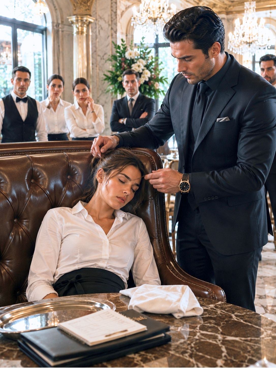 The Mafia Boss Caught His Exhausted Waitress Sleeping in His Private Booth—Then One Gentle Touch Changed Everything
