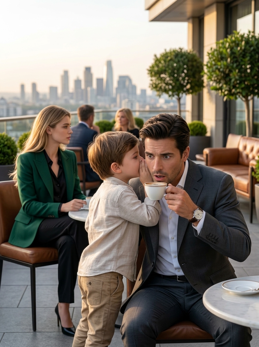 The Billionaire Lifted His Coffee to His Lips Until a Little Boy Whispered Four Words That Saved His Life