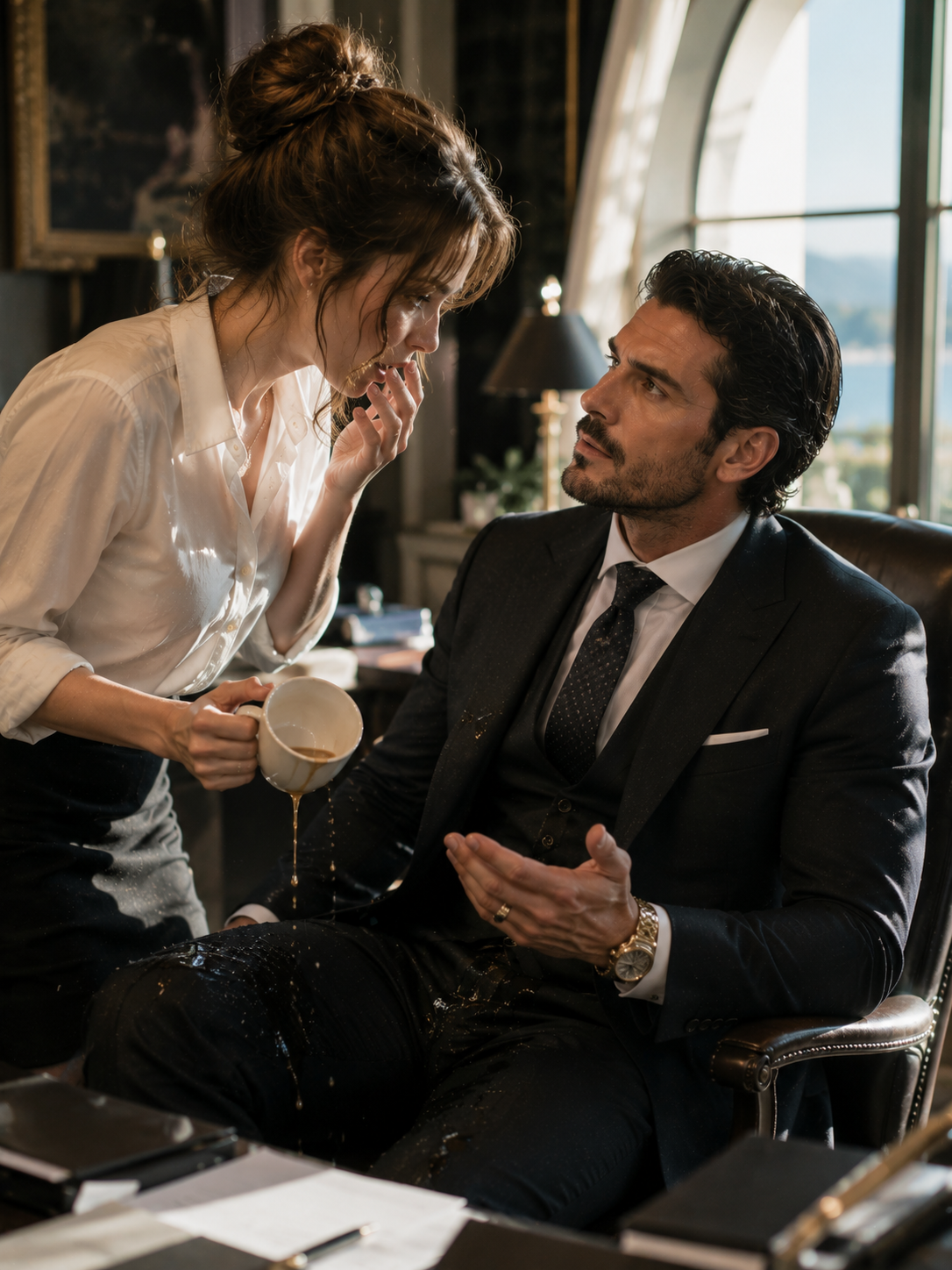 No Secretary Survived a Week With the Sicilian Mafia Boss—Then One Clumsy Girl Spilled Coffee on Him and Changed Everything