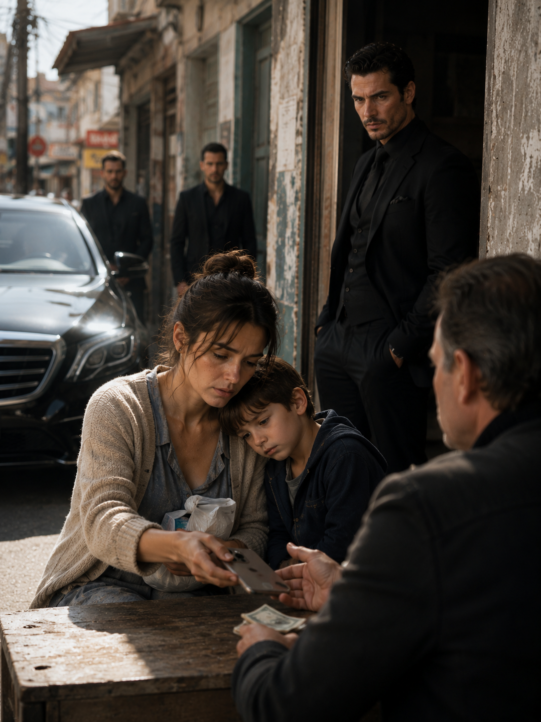 The Mafia Boss Watched a Mother Sell Her Phone for Her Son’s Medicine—Minutes Later, Someone Paid the Price