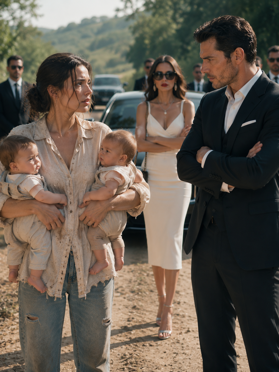 The CEO Laughed at His Ex-Wife Carrying Twin Babies on a Country Road—Then Her Eyes Exposed the Betrayal in His Own House