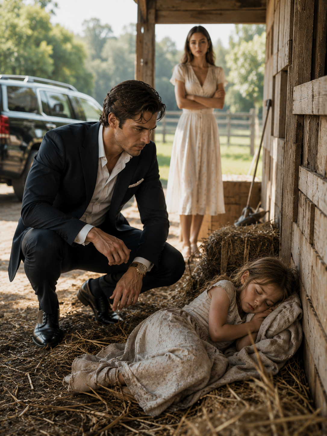 The Billionaire Found a Little Girl Hiding Behind His Barn—Then Learned His Wife Had Stolen Everything From Her
