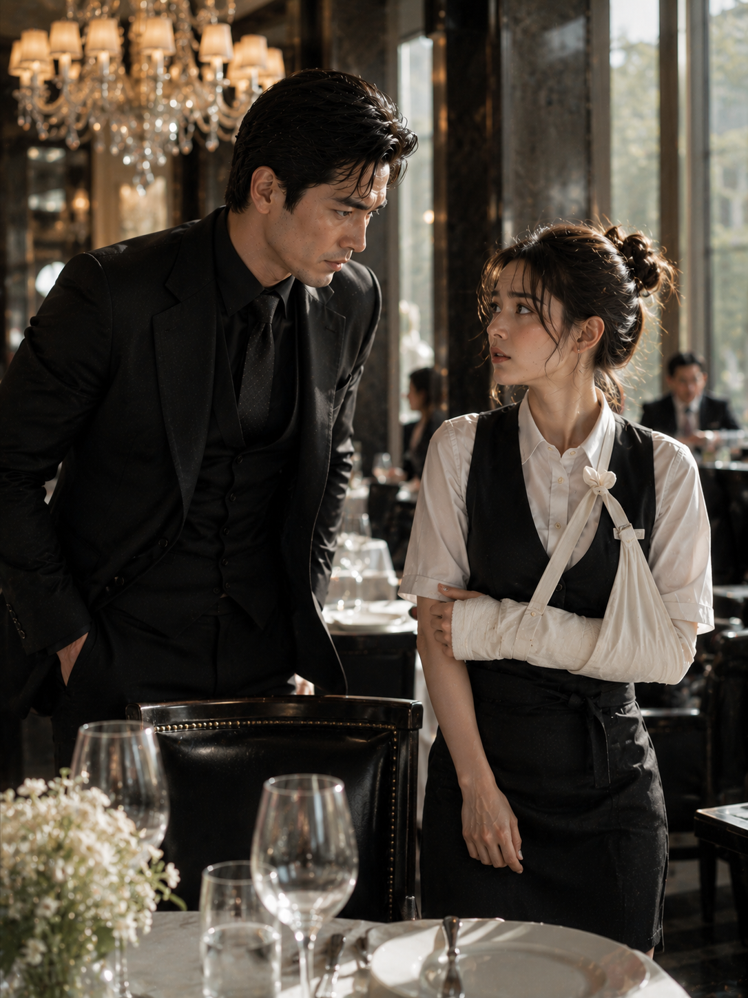 The Mafia Boss Noticed a Waitress Hiding a Broken Arm—Then Her Secret Destroyed Everything He Believed