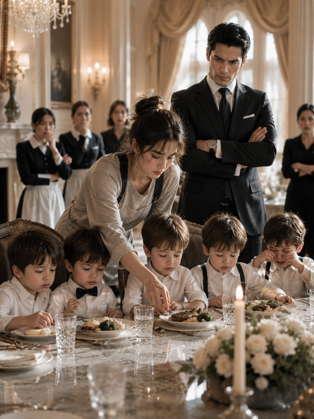 Twenty-Seven Nannies Quit the Mafia Boss’s Quadruplets—Then a Broke Stranger Sat Down at Dinner