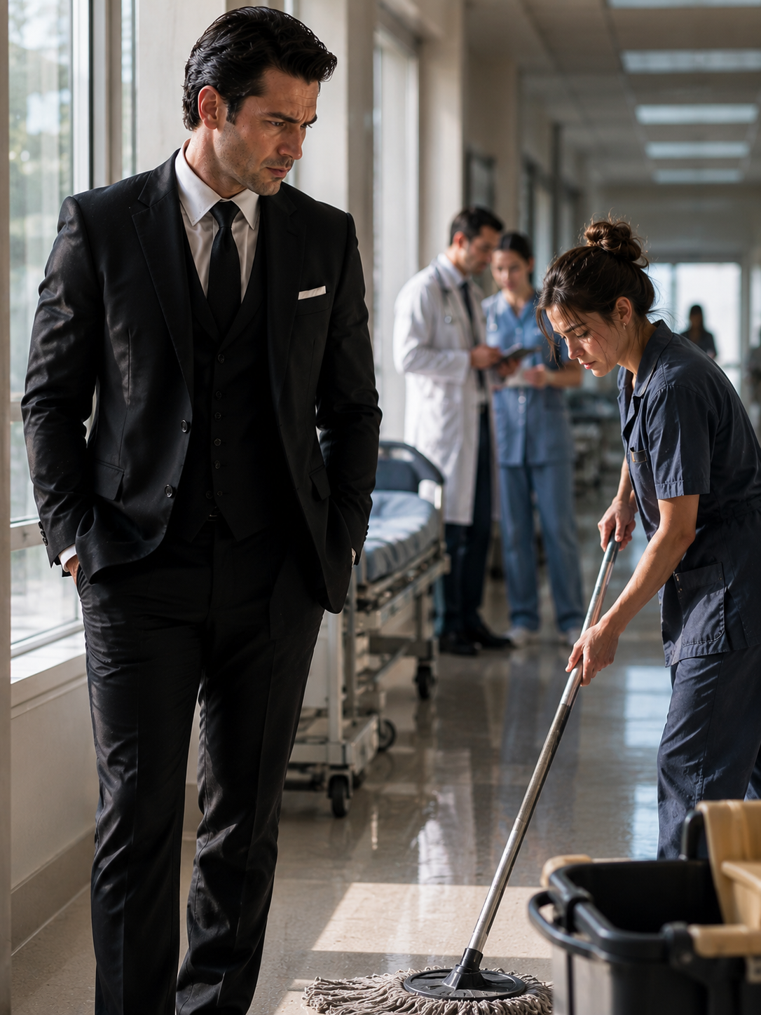 The Billionaire Searched the Entire City for His Mystery Lifesaver—Then Found Her Mopping Hospital Floors