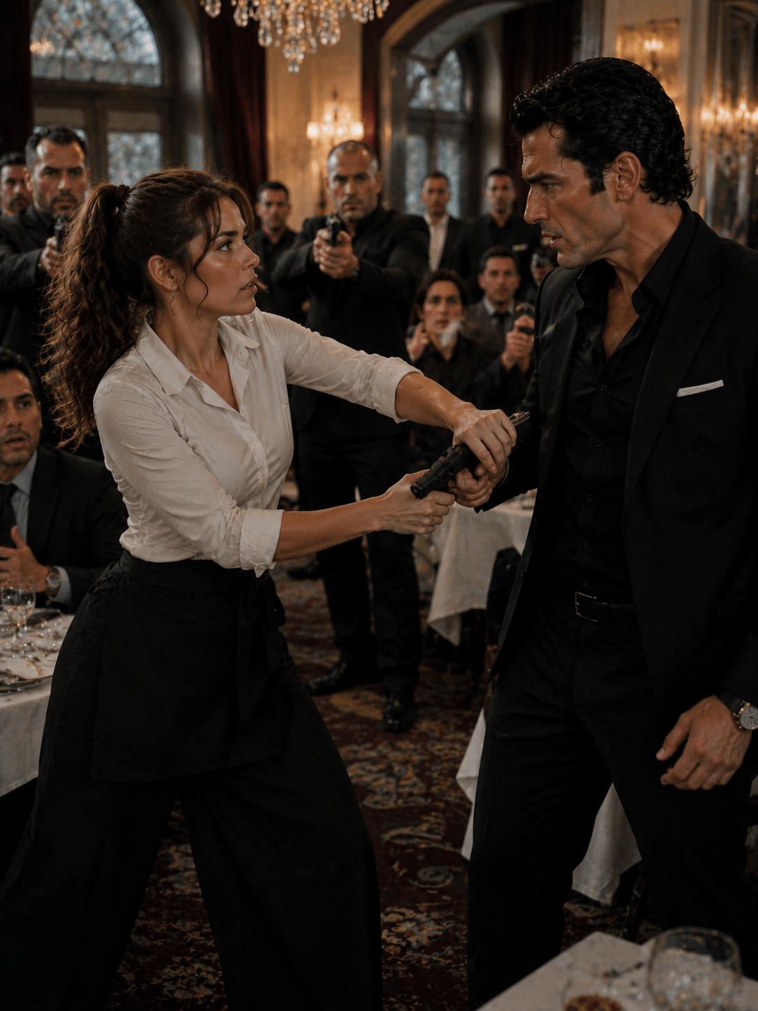 Everyone Hit the Floor When the Gunmen Arrived—Then the Waitress Grabbed the Mafia Boss’s Gun
