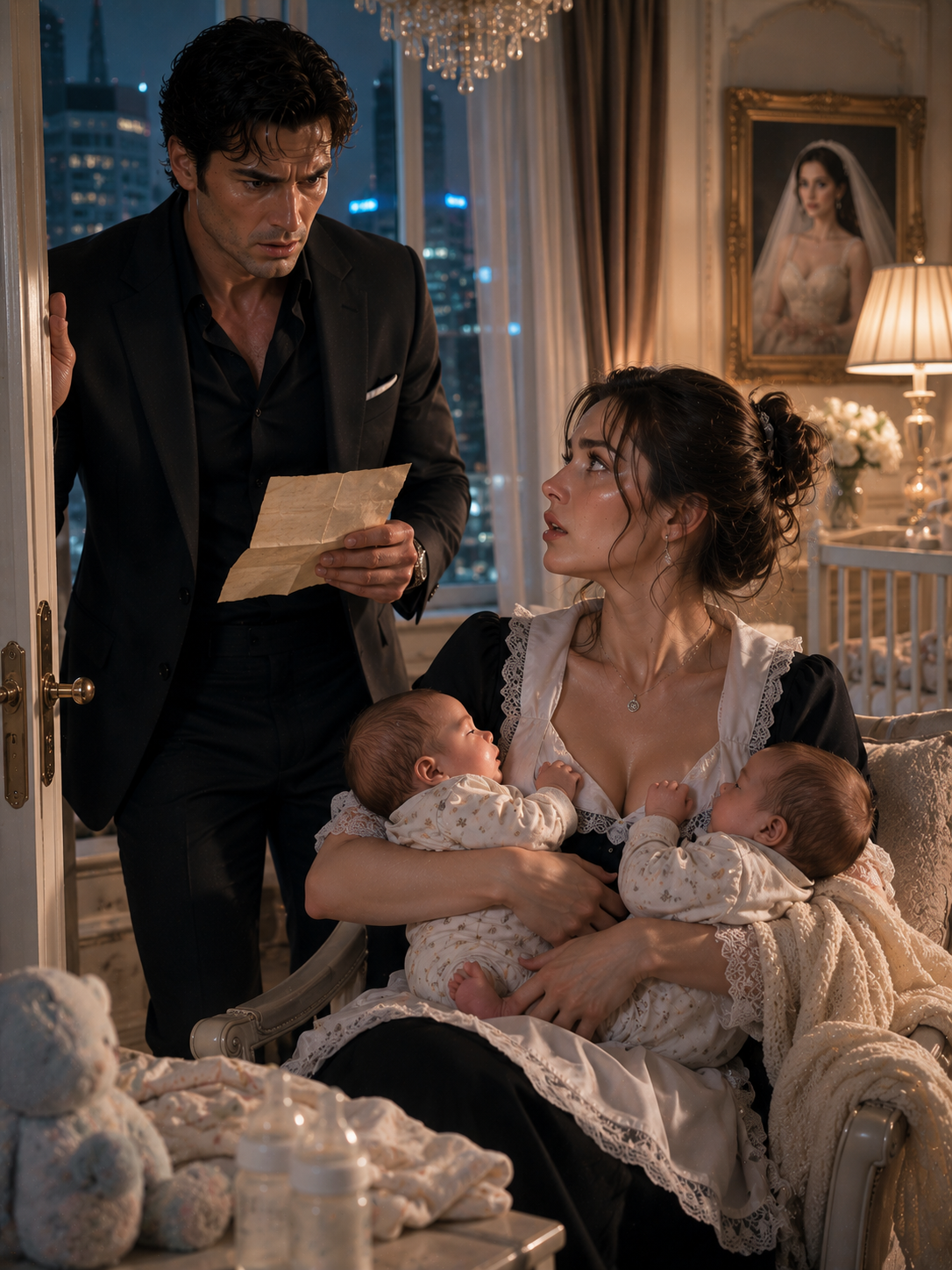 At 2:17 A.M., the Mafia Boss Found His Maid Holding His Twins—Then a Letter From His Dead Wife Changed Everything