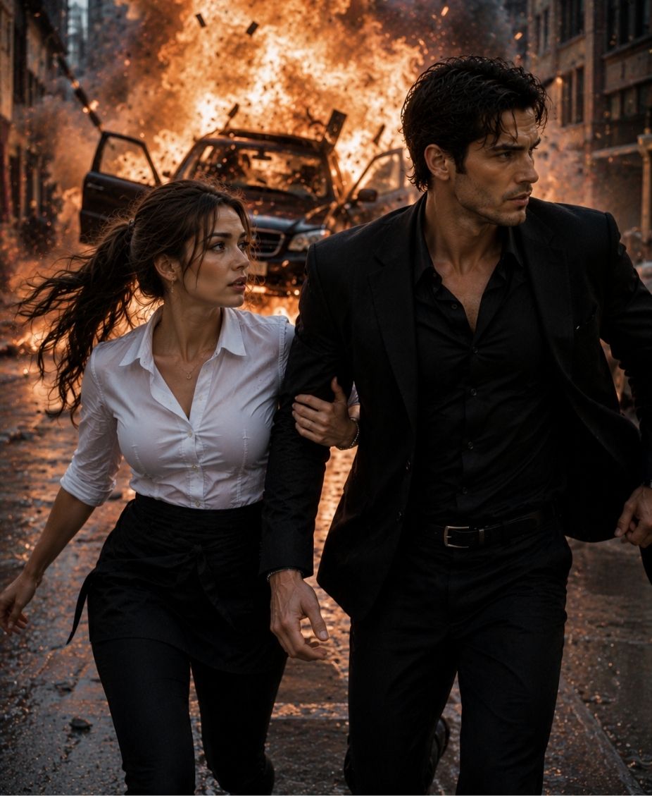 “Don’t Talk, Follow Me,” the Curvy Waitress Told the Mafia Boss — Moments Later, His Car Exploded Behind Them