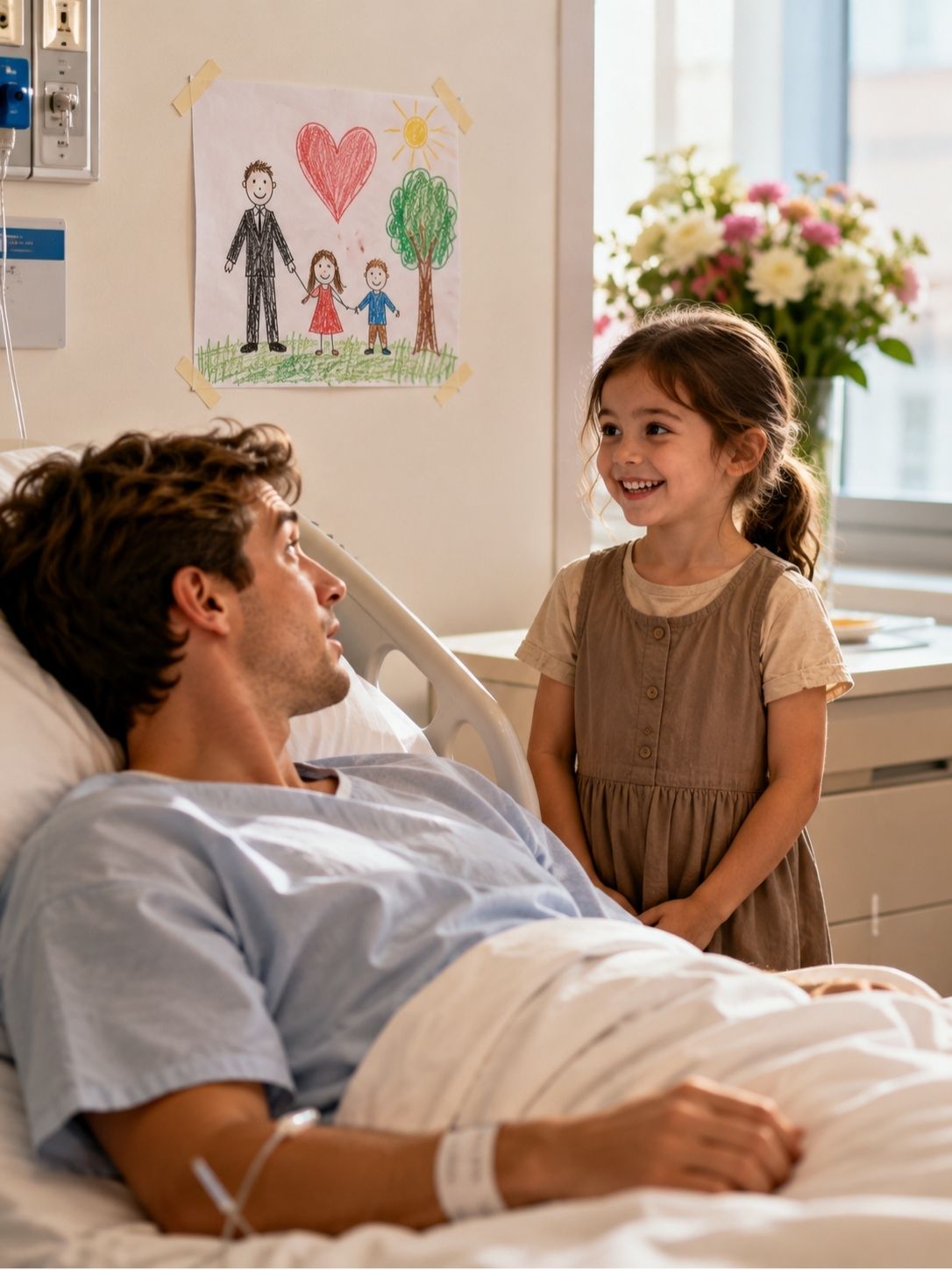 The Billionaire Opended A Little Girl’s Drawing After Surviving Death and Found His Own Eyes Staring Back