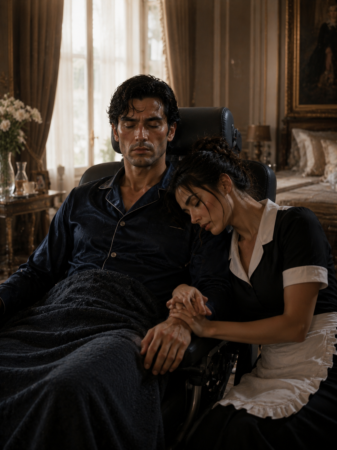 Everyone Thought the Paralyzed Millionaire Was Already Gone—Until His Exhausted Maid Fell Asleep Holding His Hand