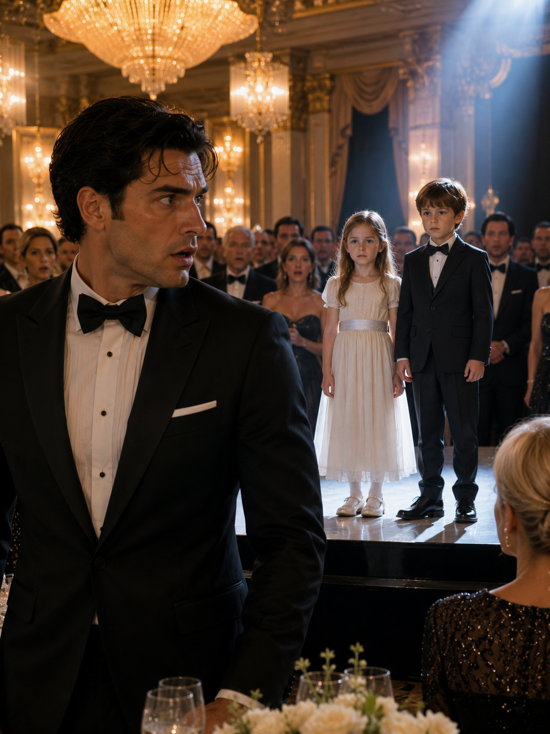 The Billionaire’s Gala Ended in Silence When His Abandoned Twins Walked Onto the Stage