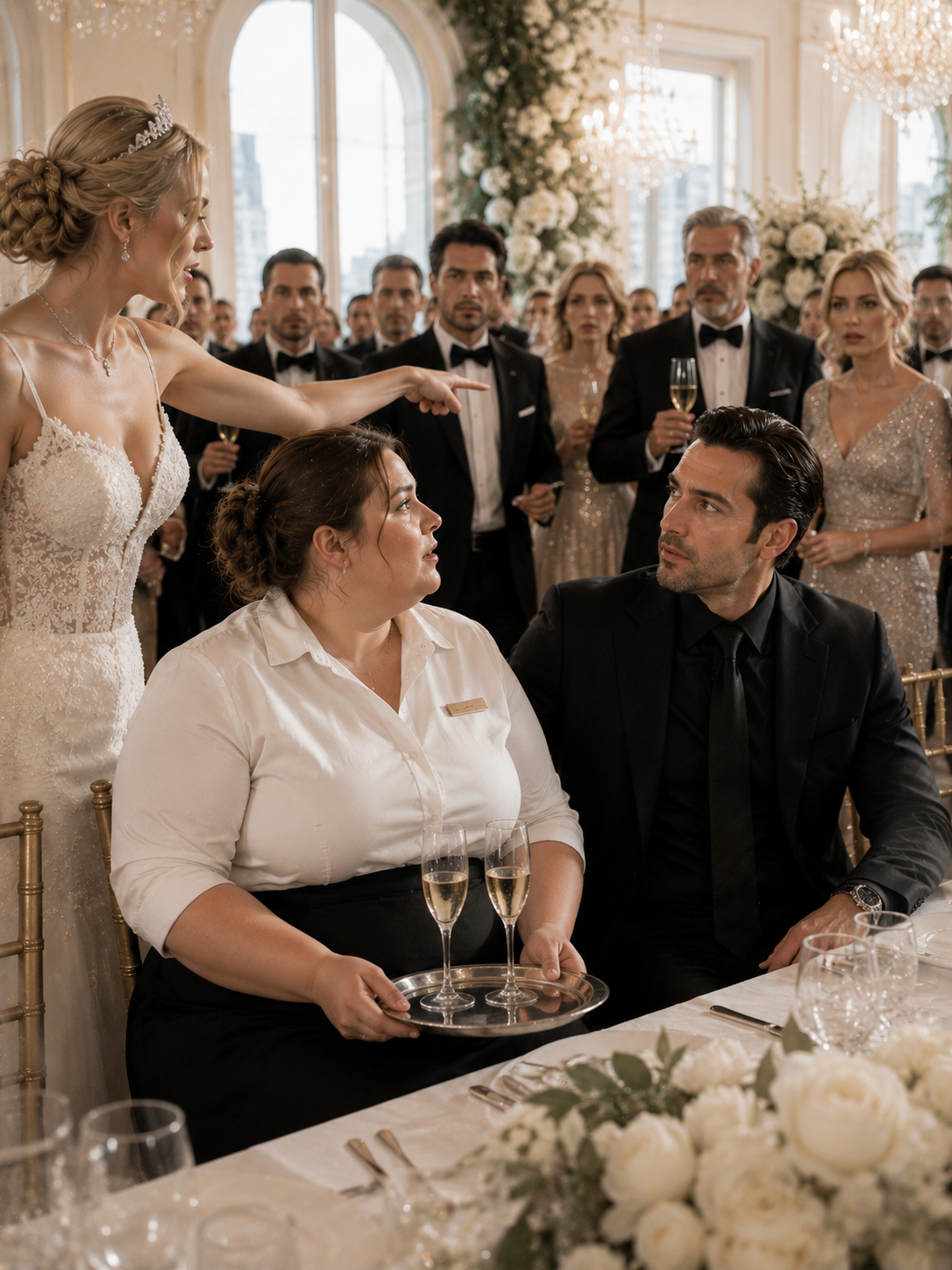 The Bride Seated the Plus-Size Waitress Beside New York’s Most Feared Crime Boss as a Joke—Then He Stood Up and Asked Why His Sister’s Savior Was Serving Champagne