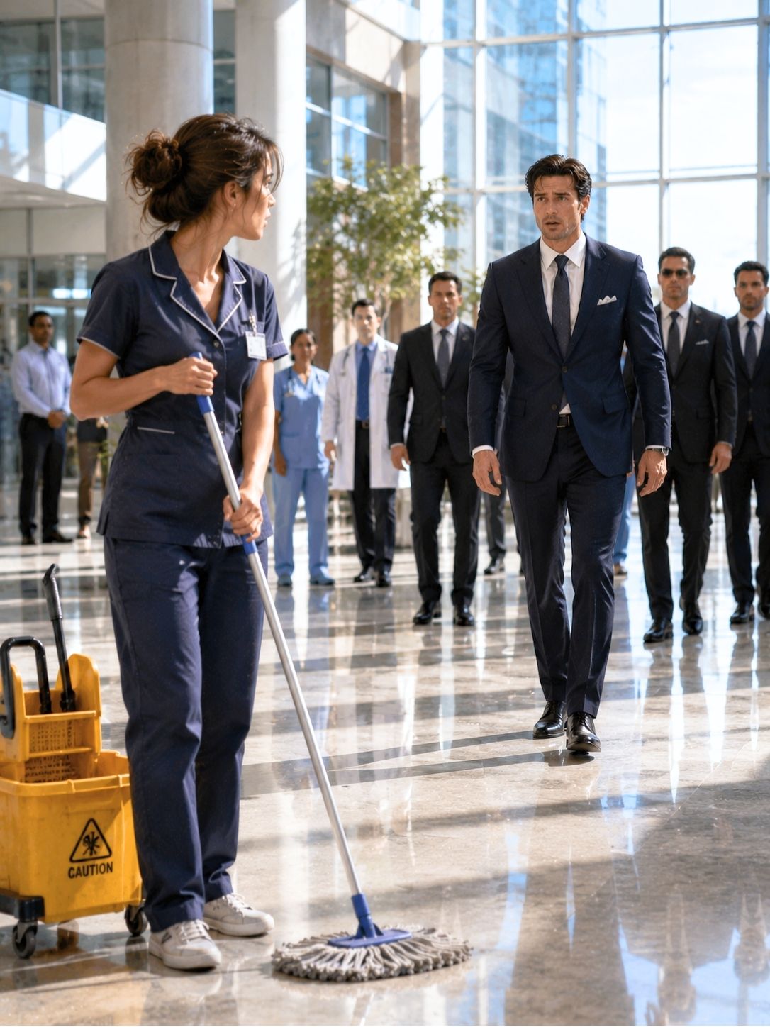 The Billionaire Searched the Entire City for the Woman Who Saved His Life—Then Found Her Mopping Hospital Floors