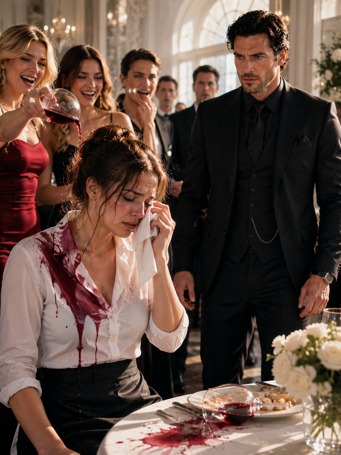 The Mafia Boss Watched Them Pour Wine Over His Favorite Waitress—Then the Entire Restaurant Fell Silent