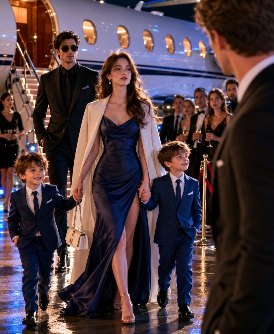 He Wanted to Humiliate His Poor Ex-Wife — She Shocked Everyone by Arriving in a Billionaire’s Jet With His Twins