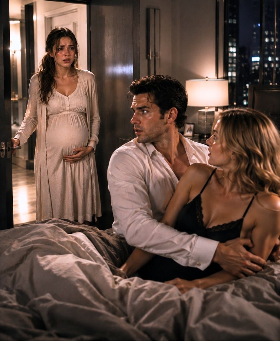 He Was Holding His Mistress When His Pregnant Wife Suddenly Walked In