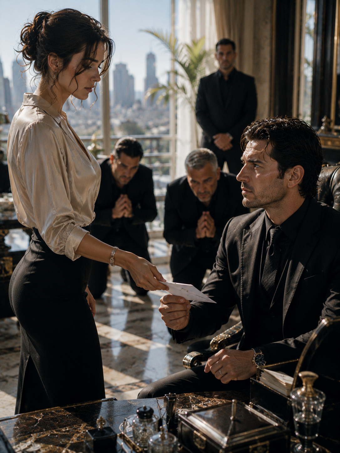 She Gave the Mafia Boss a Note Along With His Check—By Midnight, the Men Chasing Her Were Pleading for Their Freedom