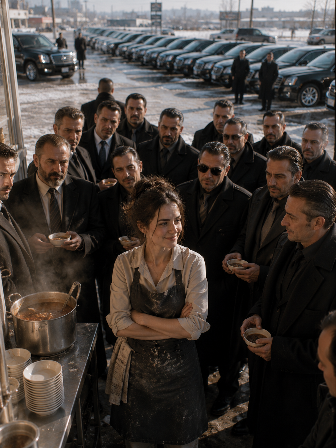 She Gave the Last Pot of Stew to Fifteen Mafia Bosses During a Buffalo Blizzard—By Sunrise, 135 Luxury Cars Filled Her Parking Lot