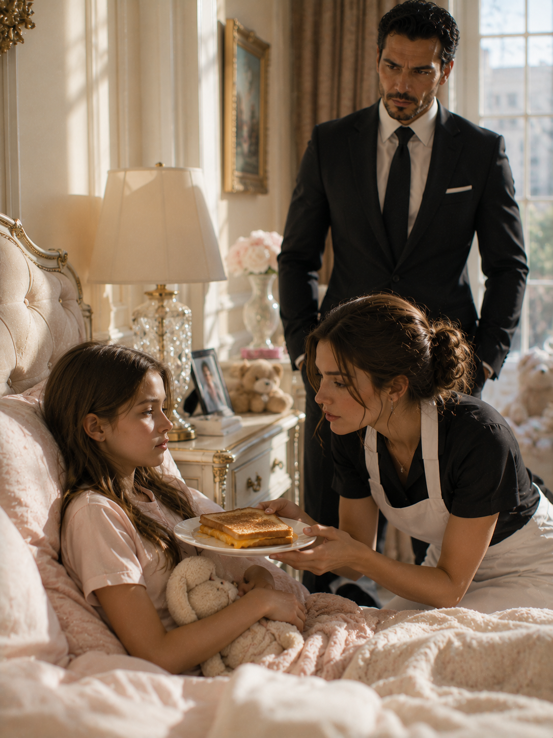 The Billionaire’s Daughter Refused to Eat for Fourteen Days—Until the New Housekeeper Made One Grilled Cheese Sandwich and Uncovered the Truth