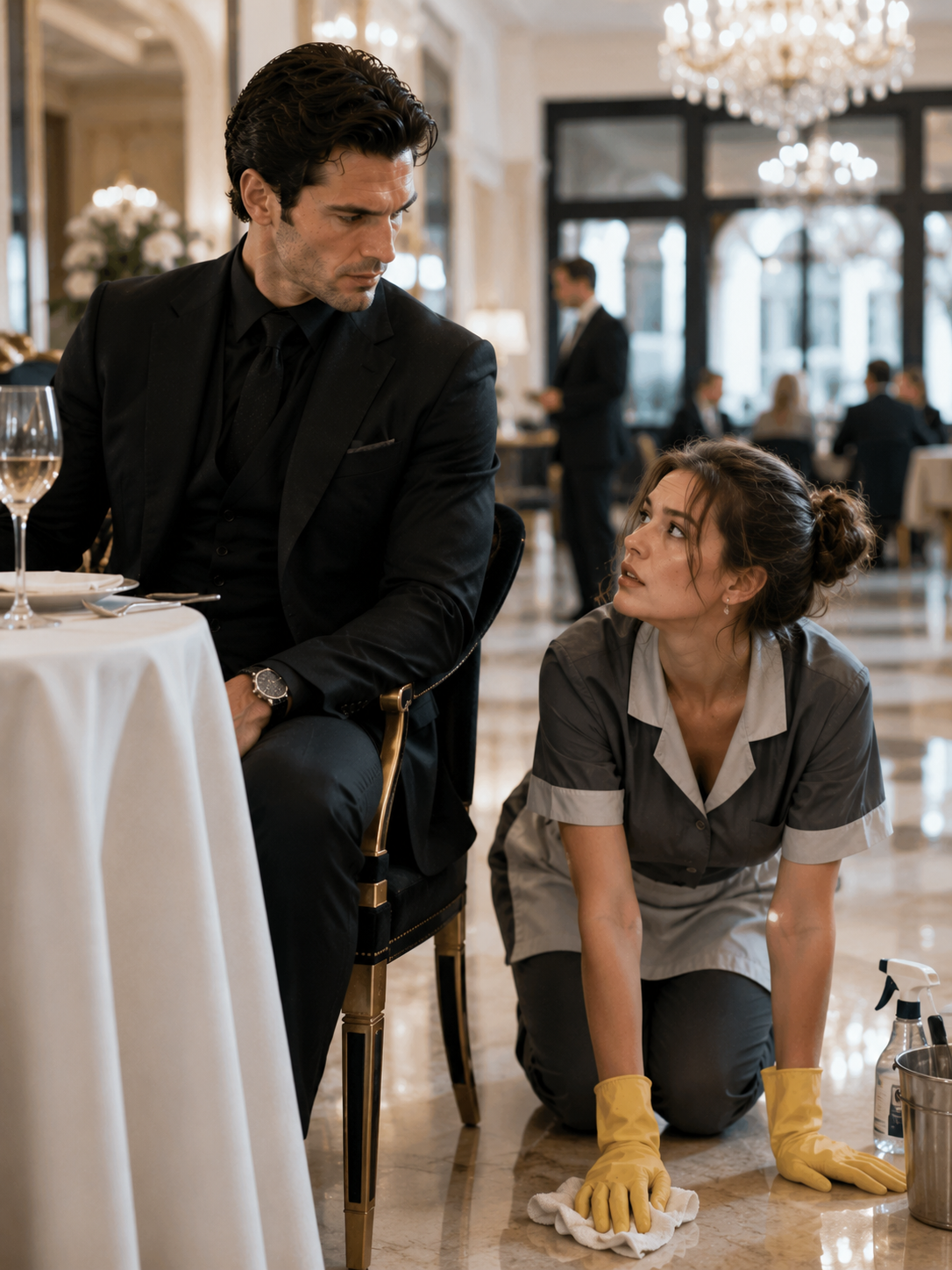 The mafia boss went on a blind date for his friend and forgot how to breathe when the cleaning lady looked up from the floor