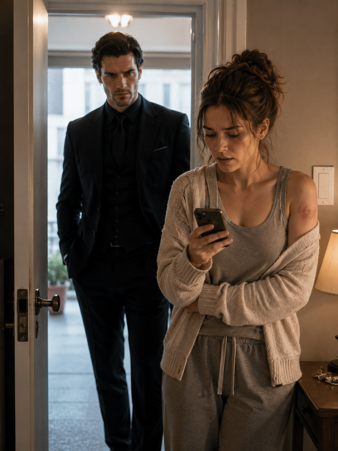 “She Texted “He Broke My Ribs” to the Wrong Number—Then a Mafia Boss Showed Up at Her Door