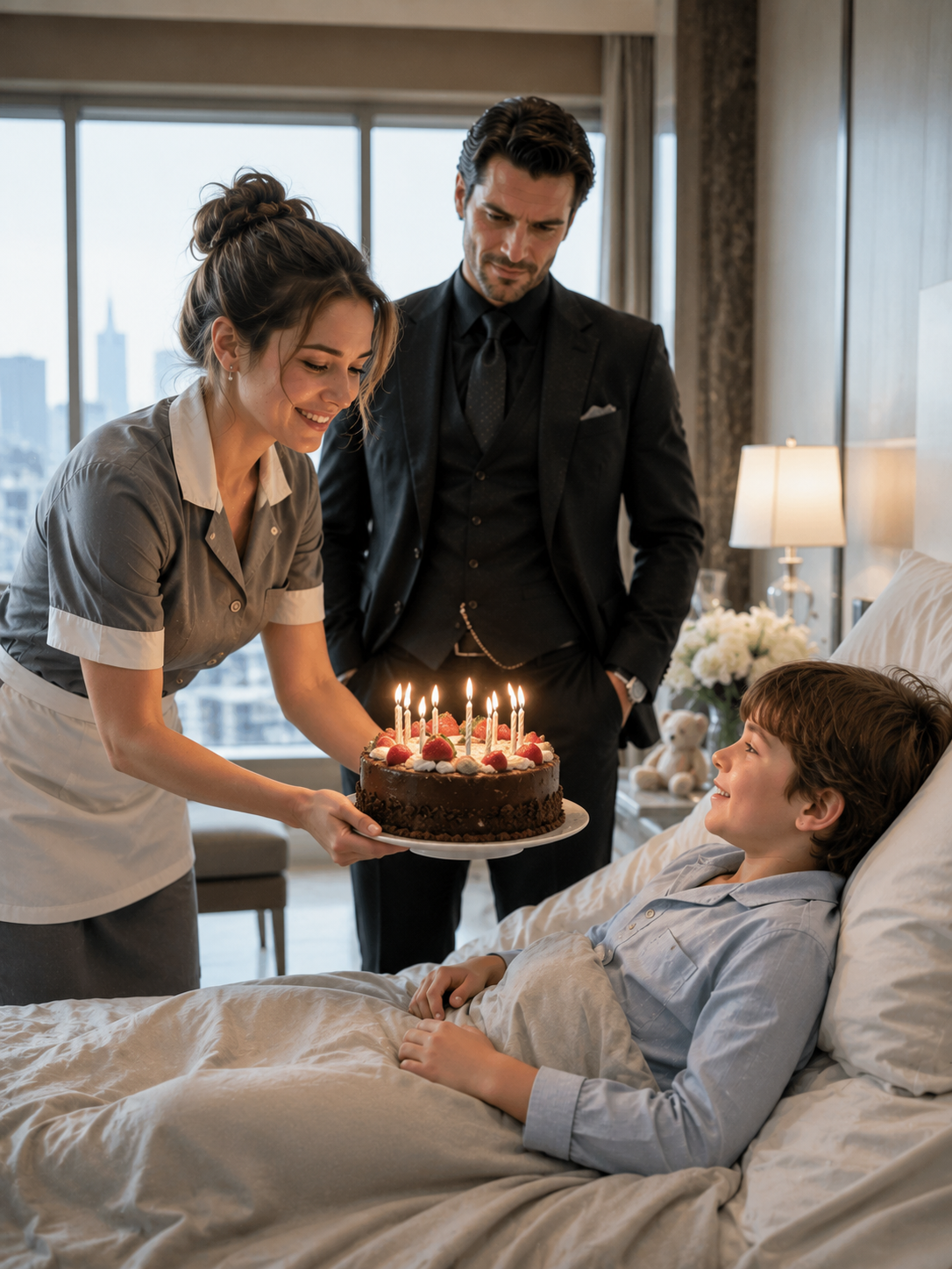 The Millionaire Thought His Son Had Two Weeks Left Until the Maid Brought a Cake That Made Him Want to Live