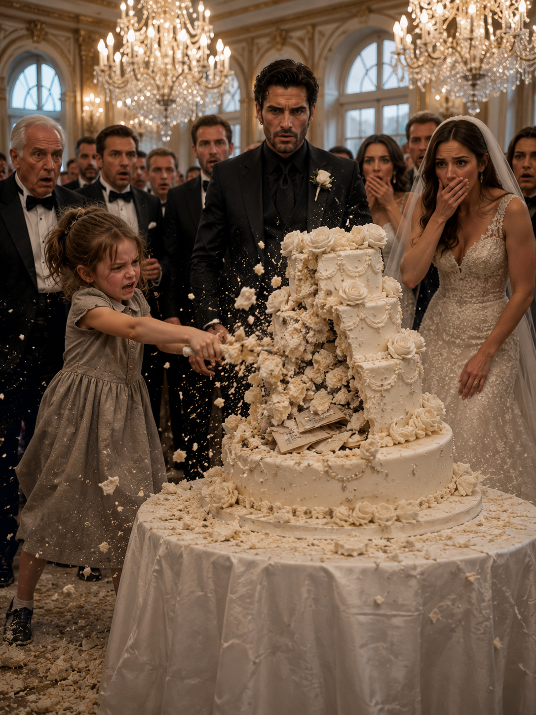 A Maid’s Little Girl Smashed the Mafia Wedding Cake and Exposed What the Bride Hid Inside