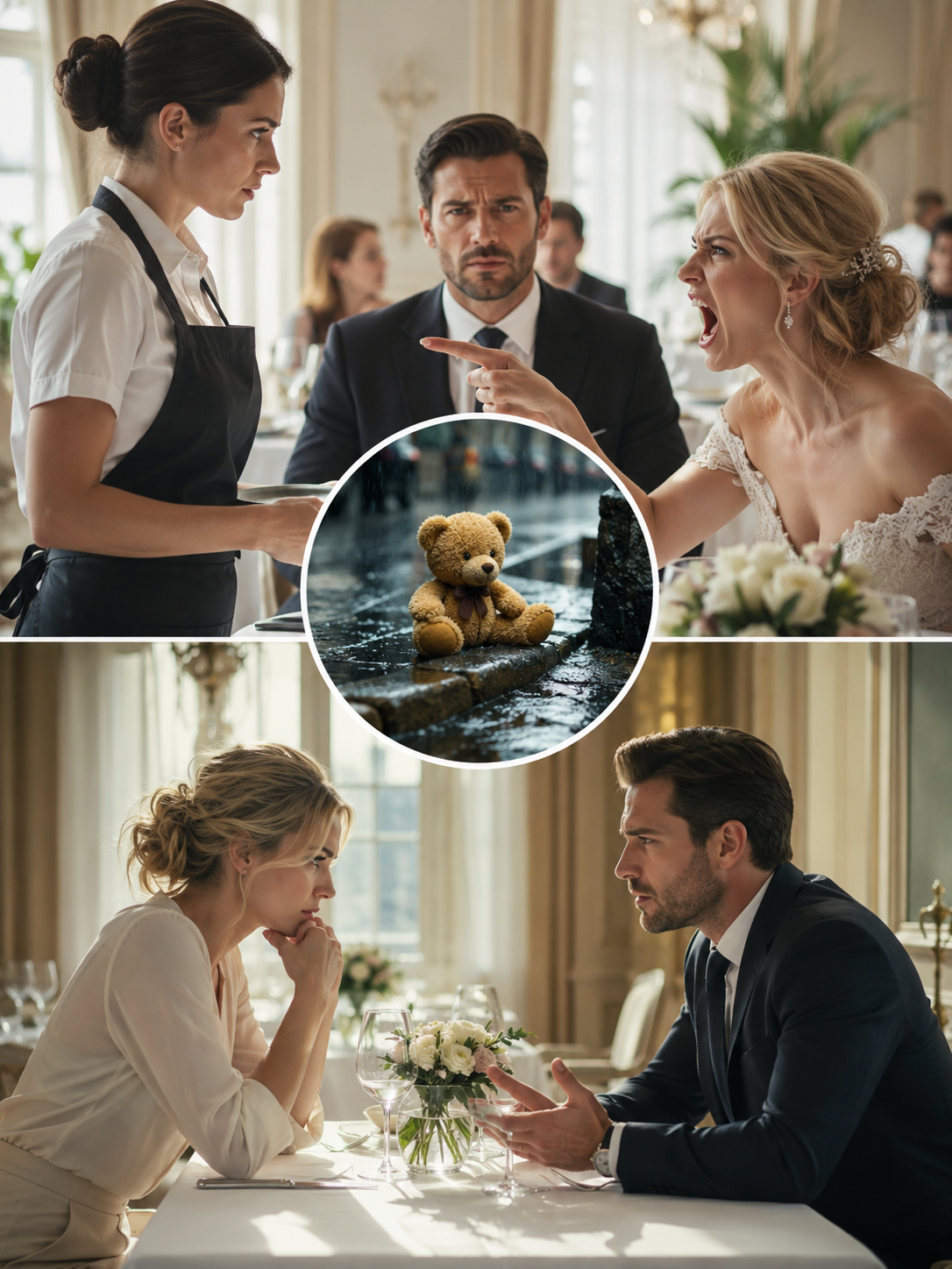 The Millionaire’s Bride Screamed at the Waitress Until One Question Exposed the Child She Left in the Rain