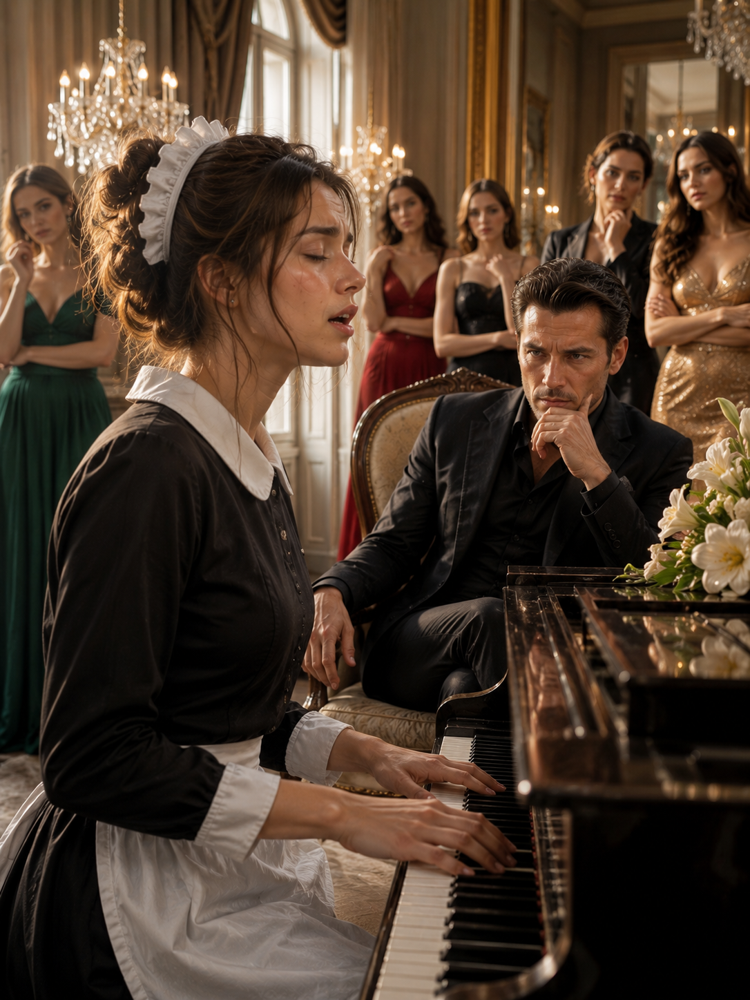 Every Beautiful Woman Failed to Impress the Mafia Boss—Until His Maid Sang the Song That Revealed Her Hidden Bloodline