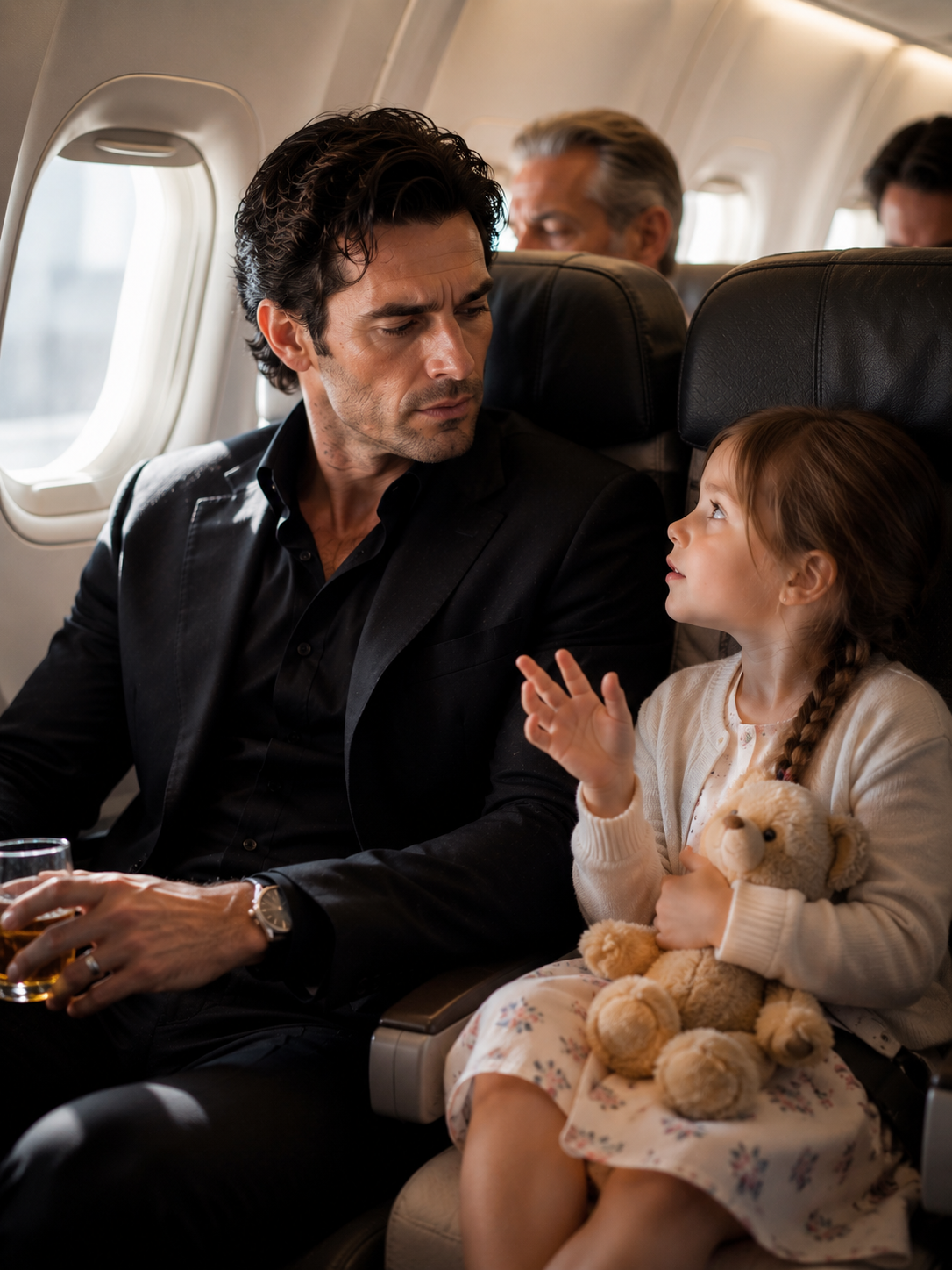The Mafia Boss Sat Beside a Little Girl on a Plane… Never Knowing the Curious Child Was His Own Daughter