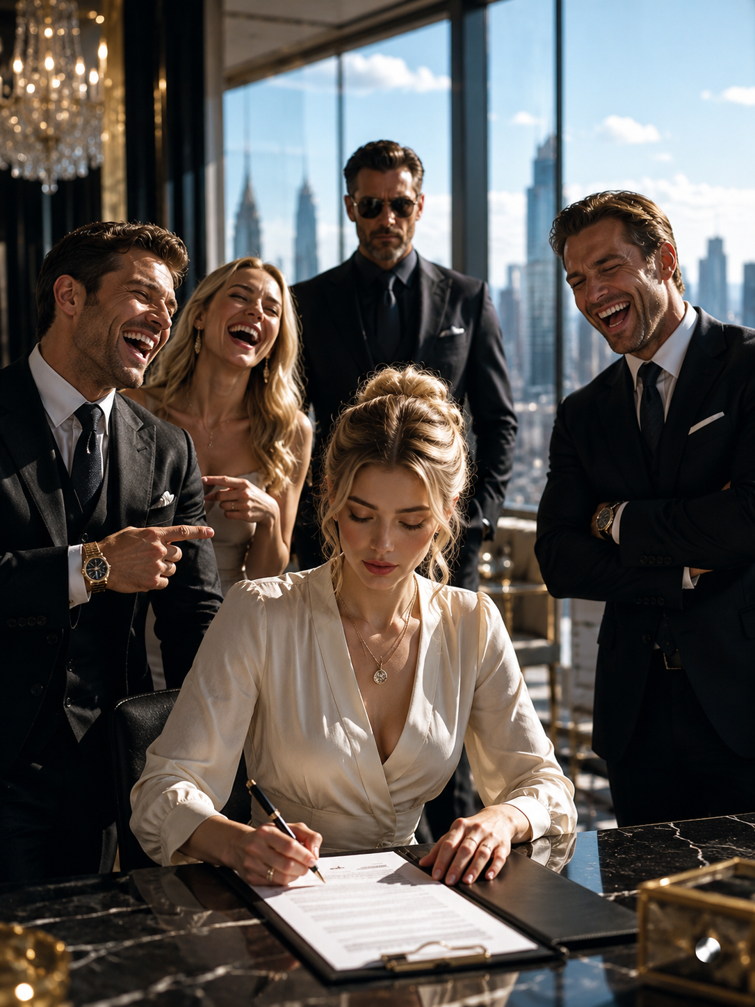 They Laughed While She Signed the Divorce Papers — They Had No Idea She Was About to Inherit the Empire That Stood Above the Man They All Feared